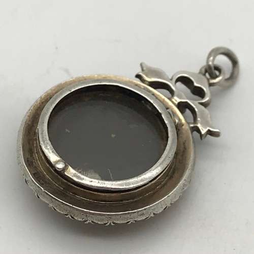 Victorian Silver and Gold Paste Locket Pendant