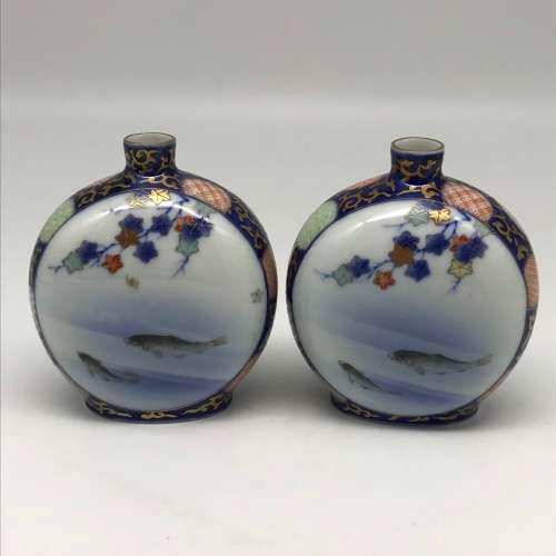 Lovely Pair of Early Japanese Porcelain Vases
