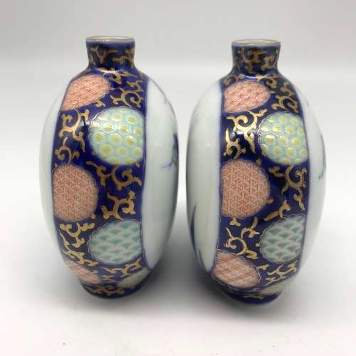Lovely Pair of Early Japanese Porcelain Vases