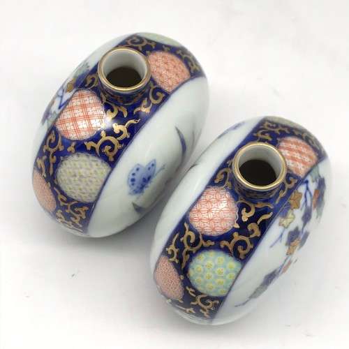 Lovely Pair of Early Japanese Porcelain Vases
