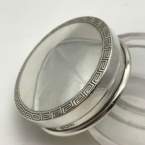 Antique Silver Topped Rouge Pot (1920)