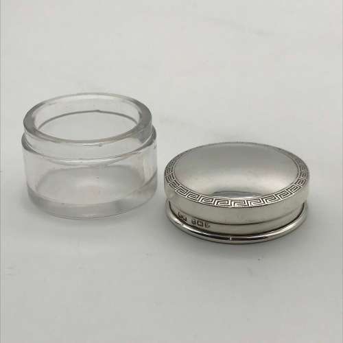 Antique Silver Topped Rouge Pot (1920)
