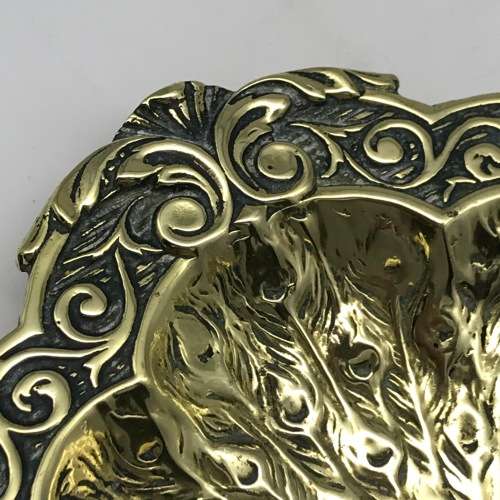 Early Brass `Peacock` Ashtray