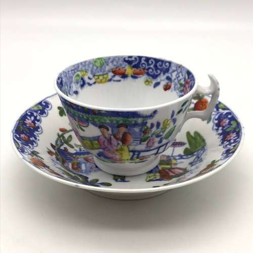 Antique Porcelain Teacup & Saucer