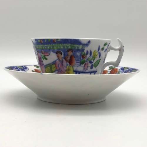Antique Porcelain Teacup & Saucer