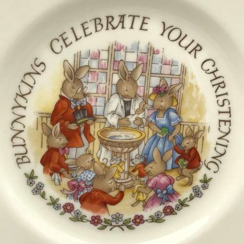 Vintage Royal Doulton `Bunnykins - Christening` Plate