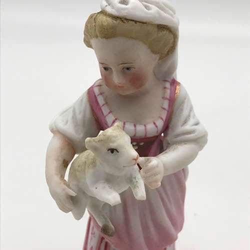 Antique Bisque Porcelain Figures (Pair)
