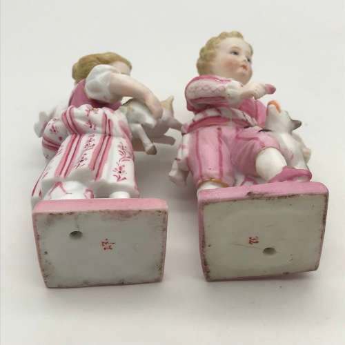 Antique Bisque Porcelain Figures (Pair)