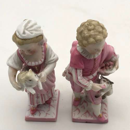 Antique Bisque Porcelain Figures (Pair)