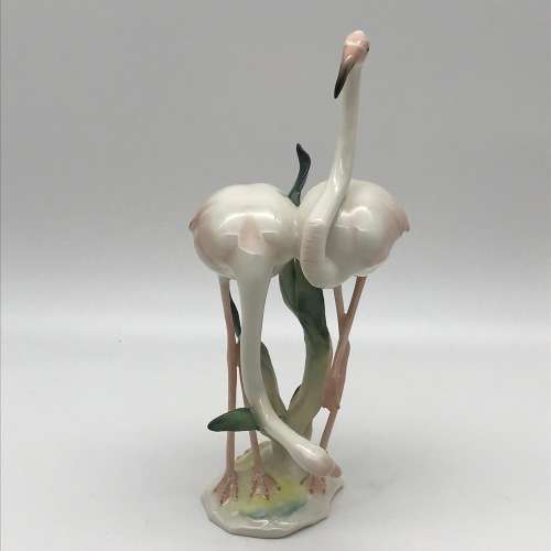 Beautiful Vintage `Hutschenreuther - Flamingos` Figurine