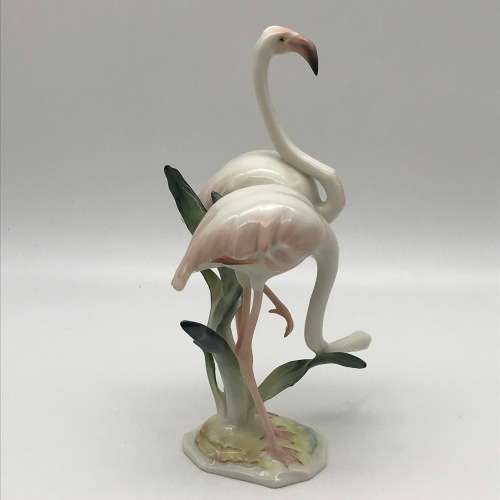 Beautiful Vintage `Hutschenreuther - Flamingos` Figurine
