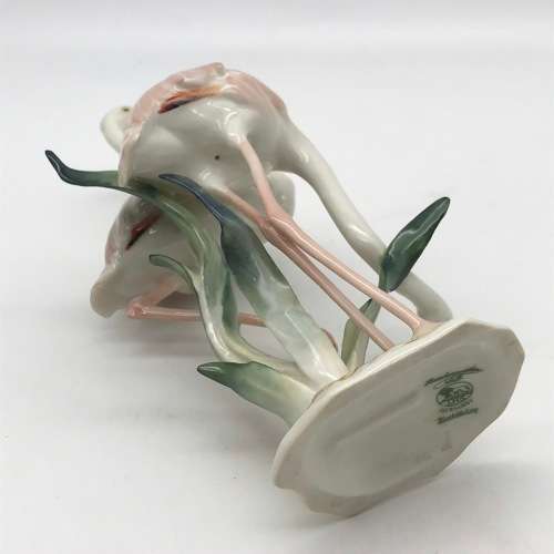 Beautiful Vintage `Hutschenreuther - Flamingos` Figurine
