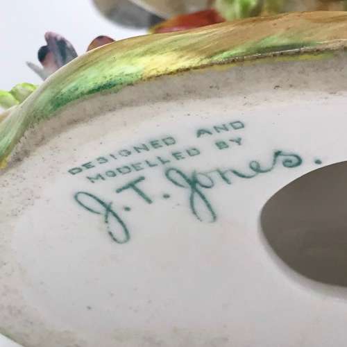 Crown Staffordshire `J.T. Jones` Bird Figure (Shrike)