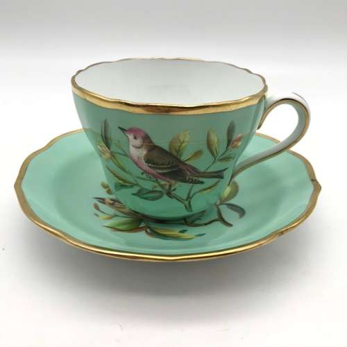 Vintage Copeland Spode `Birds` Teacup and Saucer (Y6682)