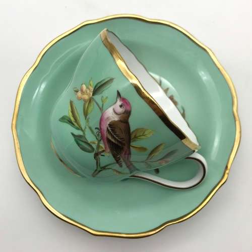 Vintage Copeland Spode `Birds` Teacup and Saucer (Y6682)