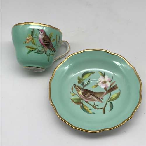 Vintage Copeland Spode `Birds` Teacup and Saucer (Y6682)