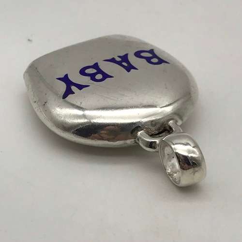 Antique Silver and Enamel `Baby` Bell/Rattle
