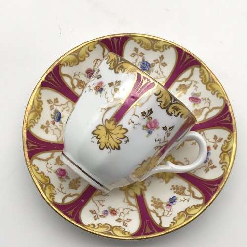 Victorian Gilded Porcelain Teacup & Saucer