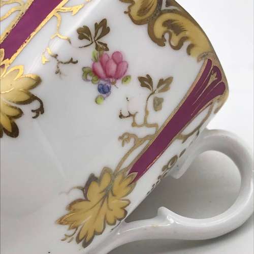 Victorian Gilded Porcelain Teacup & Saucer