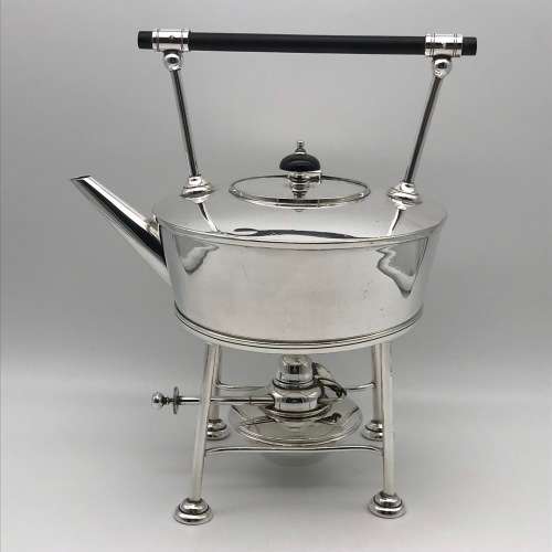 Antique`Christopher Dresser`Style Tea Kettle on Stand