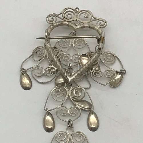 Vintage Silver Scandinavian Filigree `Solje` Brooch