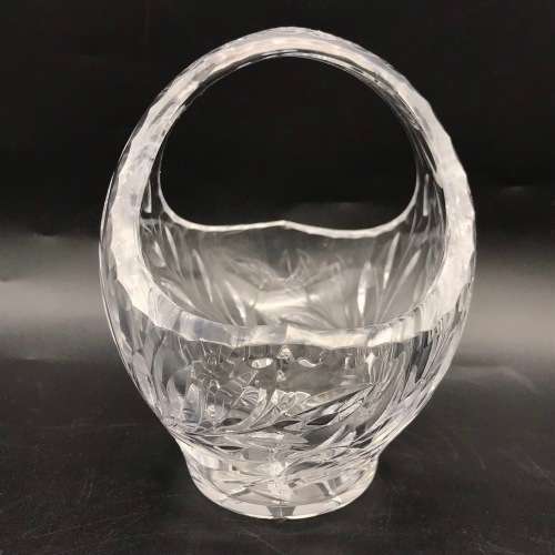 Lovely `Rose-Cut` Crystal Basket