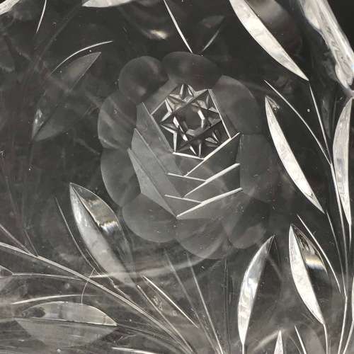 Lovely `Rose-Cut` Crystal Basket