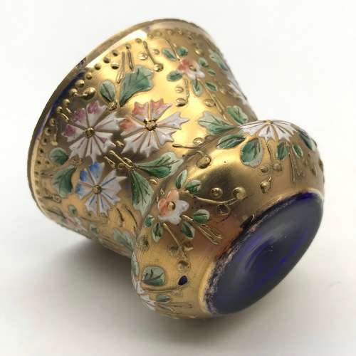 Lovely `Venetian Gilt & Enamel` Cups & Saucers