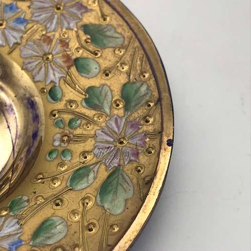 Lovely `Venetian Gilt & Enamel` Cups & Saucers