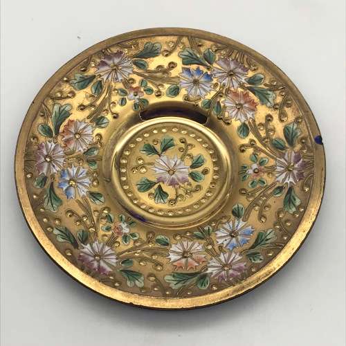 Lovely `Venetian Gilt & Enamel` Cups & Saucers