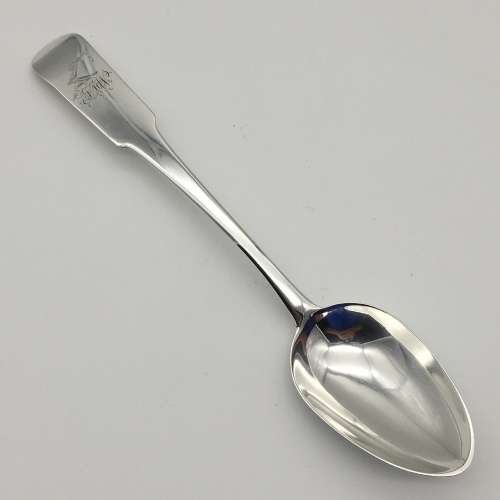 Antique Solid Silver Irish Serving Spoon (C.1750)