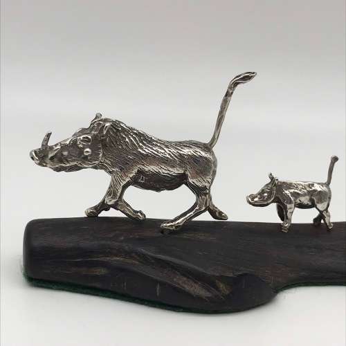 Sterling Silver `Patrick Mavros` Warthog Family