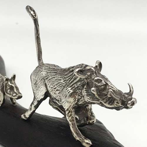Sterling Silver `Patrick Mavros` Warthog Family