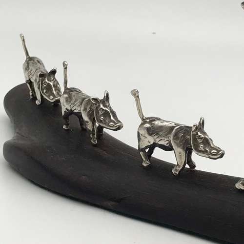 Sterling Silver `Patrick Mavros` Warthog Family