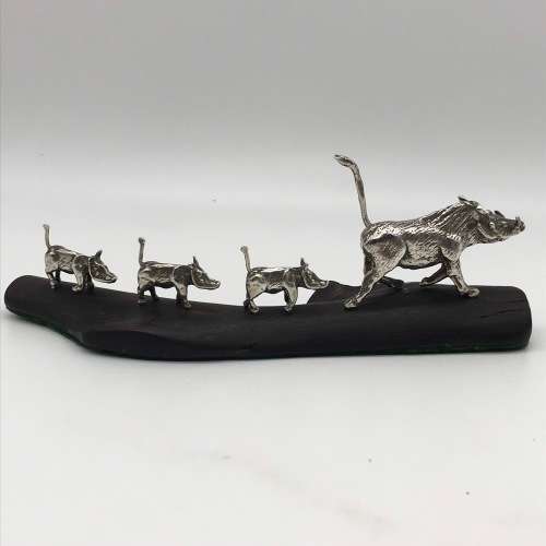 Sterling Silver `Patrick Mavros` Warthog Family