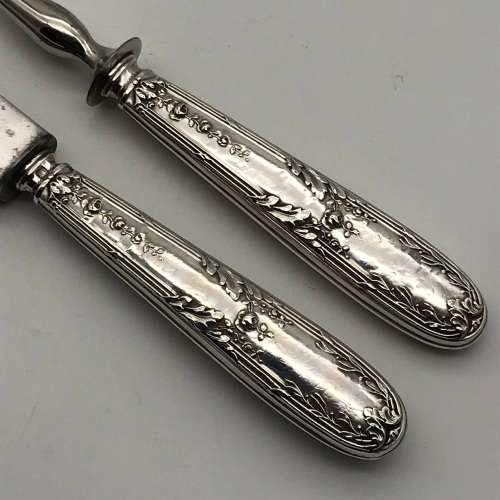 Early French Silver Handled Carving Set