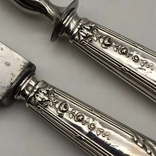 Early French Silver Handled Carving Set