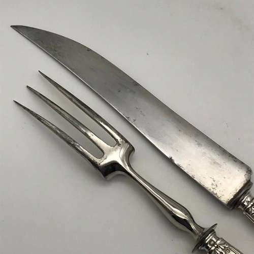 Early French Silver Handled Carving Set