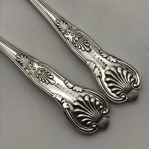 Vintage Silver-Plated Fruit or Salad Servers (Kings Pattern)