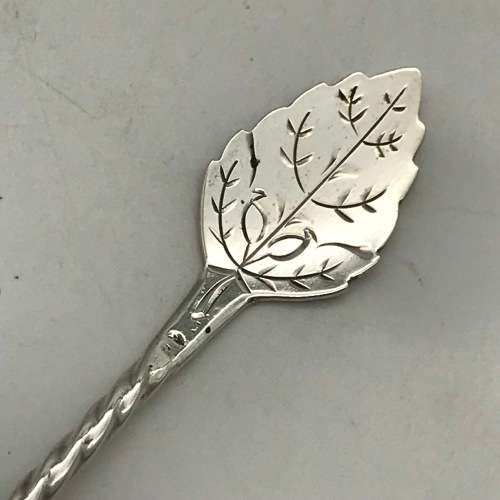 Solid Silver Dutch Antique Caddy Spoon