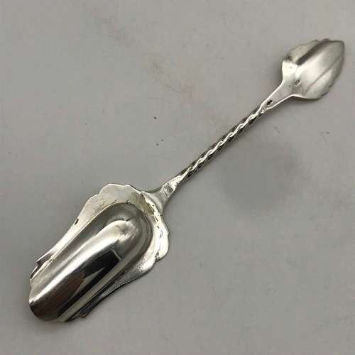 Solid Silver Dutch Antique Caddy Spoon