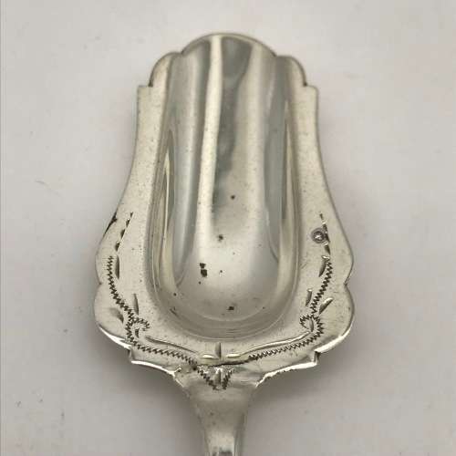 Solid Silver Dutch Antique Caddy Spoon