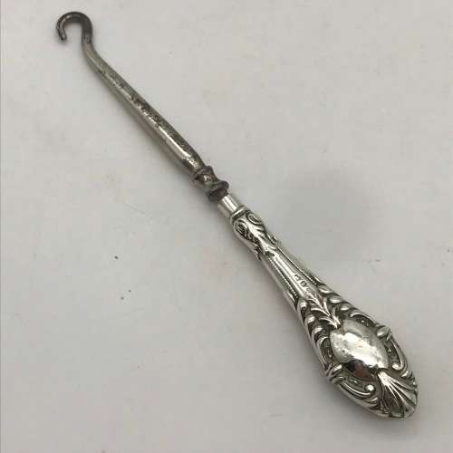Antique Hallmarked Silver Button Hook