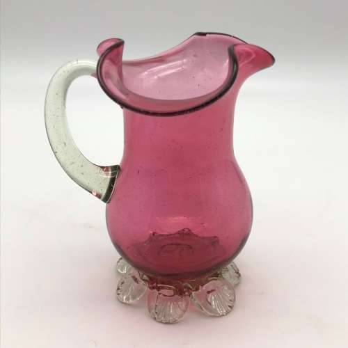Antique `Cranberry Glass` Milk Jug