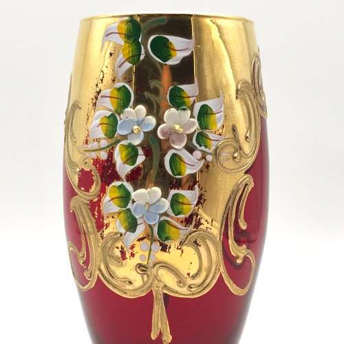 Six Large `Venetian/Murano` Vintage Glasses