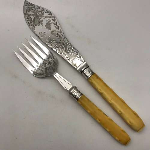 Attractive Antique Fish Servers