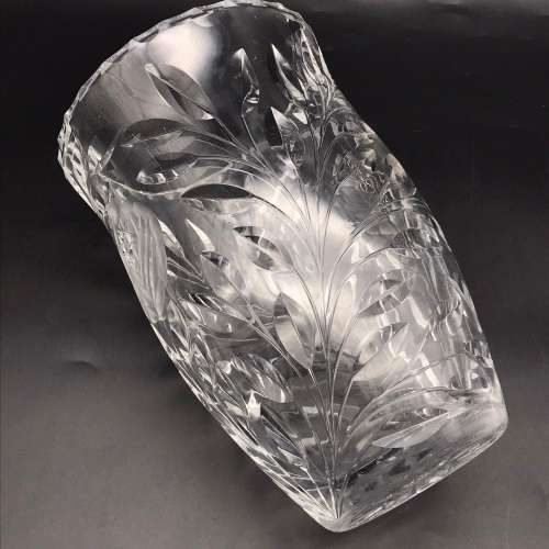 Large Vintage `Rose-Cut` Vase