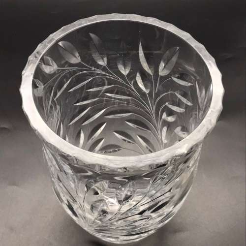 Large Vintage `Rose-Cut` Vase