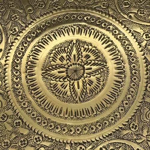 Early Hand-Chased Brass Tray