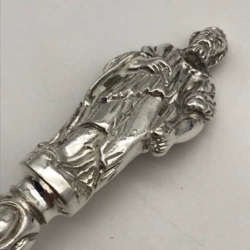 Victorian Silver-Plate `Apostle` Serving Spoons (Cased)